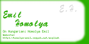 emil homolya business card